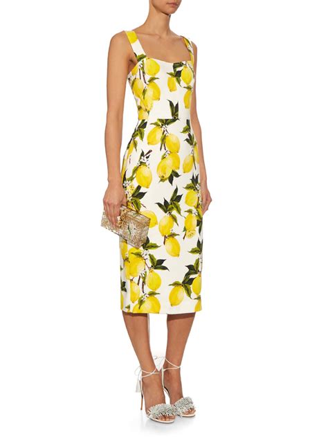 floral dolce gabbana dress|dolce and gabbana lemon dress.